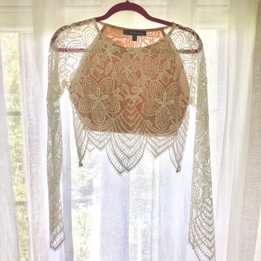 For Love & Lemons Guava Crop Top Small